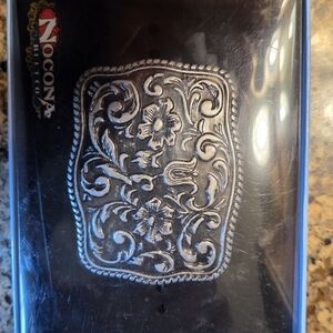 Nocona Intricate Silver Floral Belt Buckle